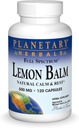 Herbals planetarios Balm de limón Espectro completo 500 mg, calma natural y descanso, 120 cápsulas