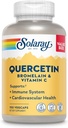 SOLARAY Quercetin Bromelain " Vitamina C, Sistema Inmunitario, Sinus, Respiratory " Antioxidant Activity Support, Vegan, 500 mg de Quercetina " 1.235 mg de VIT C, Garantía de 60 días, 75 Serviciones, 150 VegCaps