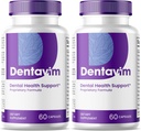 (2 Pack) Dentavim Capsules - All Natural Care for Teeth and Gums - Dentavim Dental Health Formula - Maximum Strength, Vitamina &amp; Minerals for General Oral Protection, Denta Vim Advanced (120 cápsulas)