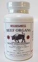 Beef Organ Supplement Grass-Fed/Finished - Pasture Raised – Undefatted 3000mg Silencio No Fillers ← Natural Iron, Vitamina A, B12 for Energy ← Non-GMO Silencioso " Hormona " Pesticidio Libre .