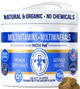 Multi vitaminas perros + 74 minerales orgánicos. Super Natural Total Health Builder: Metabolism, Cardiac, Eyes, " Joints, Bones. Spirulina, Vitamina B1, B3, " B12,125 ct/10 oz. Calorias bajas