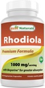 Mejores Naturales Rhodiola con Bioperine 1000mg Serving - 120 Veggie Capsules