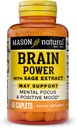 MASON NATURAL Brain Power with Sage Extract " Calcium, Daily Supplement for Normal Mental Focus " Mood Support, 60 Day Supply