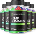(5 Pack) Harmony Leaf Gummies - Harmony Leaf Hemp Gummies Advanced Strength Formula, Harmony Leaf Hemp Gummy Premium Hemp 25mg Por Gummy Harmony Gummies 1500mg Por Bottle Supplement (300 Gummies)