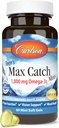 Carlson - Max Catch Minis de Adolescentes, 1000 mg Omega-3, Salud Cerebro, Apoyo Visión, Salud Mood, 60 Softgels