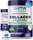 Collagen Peptides Powder 20g con ácido hialurónico " Biotina - Polvo colágeno sin sabor con suplementos de colágeno tipo I " III - Pelo, uñas, piel " Soporte conjunto - 56 Servimientos