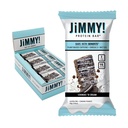 JiMMYBAR! - Cookies N Cream Protein Bares 19g Protein Bar - 7g Bajo Azúcar - 12 Cuenta - 58g Health Bars - Funal Snack with Real Food Ingredients - Hand-Drizzled Chocolate - Hecho con verdaderos maní
