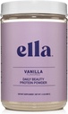 Ella Vanilla Collagen Protein Powder for Women - Daily Beauty Protein Powder with Grass-Fed Collagen Peptides - Non-GMO, Sin gluten, Sin Sweeteners artificiales - 20 Servings
