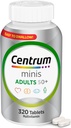 Centrum Minis Silver Multivitamin Tablet for Adults 50 Plus, Multimineral Supplement, Vitamin D3, B-Vitamins, Gluten Free, Non-GMO Ingredients, Supports Memory and Cognition in Older Adults - 320 Ct