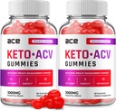 (2 Pack) Ace Keto ACV Gummies - Advanced Formula Ace Keto Plus ACV Gummies Apple Cider Vinegar Ace ACV, Weight Management, Dietary Supplement Reviews Hombre Mujeres (120 Gummies)
