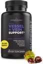 Livingood Daily Vessel " Vein Support, Circulation " Vein Support Supplement with Diosmin, Horse Chestnut, Nattokinase, Gotu Kola " Vitamin K2, Vascular " Vein Health Formula, Gluten Free, 60 Capsules