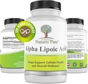 Simplemente Naturalezas Pure Alpha Lipoic Acid 600mg 120 Veggie Capsules, Non-GMO Thioctic Acid 4 Month Supply
