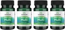 Swanson Daily Multivitamin Without Minerals 30 Veg Capsules (4 Pack)