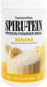 NaturesPlus SPIRU-TEIN Shake - Banana Flavor - 2.4 lbs, Spirulina Protein Powder - Reemplazo de la carne con base vegetal, vitaminas " minerales para la energía - Vegetariano, libre de gluten - 32 piezas