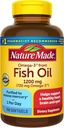 Nature Made Fish Oil Omega 3 Suplementos, Omega 3 Fish Oil as Ethyl Esters 1200 mg Softgels, EPA DHA Suplemento para el corazón sano, cerebro, apoyo al ojo, uno por día, 100 Softgels