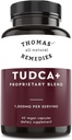 Remedios todo-naturales de Thomas Tudca 500mg (1000mg Por Serving), 60 Capsules- Ácido Tauroursodeoxicólico, Apoyo al hígado Suplemento- Vegan, No GMO, No Filler Capsules