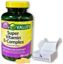 Super vitamina B Complejo Valle de la Primavera- Tabletas 250 Conde de B6 B12 C thiamine biotin folate pantothenic Acid and riboflavin, Boxed by Fusion Shop Store