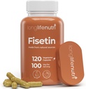 Fisetin 100mg - de Rhus Succedanea Stem Extract, 120 Vegetarian Capsules, Suplemento Senolítico para el envejecimiento " Longevidad, Suministro de 4 meses, Orgánico, GMP certificado, Made in USA