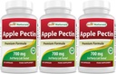 Mejores Naturales Apple Pectin 700 mg - Fibra dietética - Soporte intestinal - 120 cápsulas (120 Cuenta (Pack of 3))
