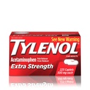 Tylenol Extra Strength Caplets con 500 mg de Acetaminofeno, Alimentador de Dolor " Reductor de fiebre, 225 ct
