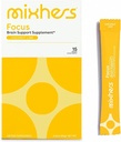 MIXHERS Focus Brain Support Suplemento ← Caffeine-Free ← Ingredientes naturales para la Claridad Cognitiva, Concentración, " Hydration ¦ Coconut Lime Flavor ← 15 Stick Packets