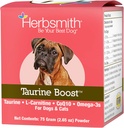 Herbsmith Taurine Boost - Soporte cardíaco y cardíaco para perros y gatos - Suplemento Taurino para la salud del corazón de perros y gatos - con CoQ10, Taurine y L-Carnitina para perros - 75g