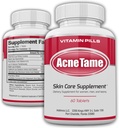 Píldoras de acné- Suplemento de acné- Vitaminas de piel clara Píldora para el tratamiento de la piel aceitosa, Blemishes hormonales, Anti Spots &amp; Cystic Acnes Suplementos para Mujeres, Hombres, Adolescentes & Adultos- 60 Tabletas orales