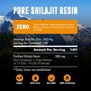 60.000 MG Shilajit Pura resina orgánica - 65% Fulvic Acid &amp; 85+ Trace Minerals, 120 Servings - Awaken Energy Booster &amp; Support Immune, Enhance Global Health &amp; Brain Booster - Sugar Free