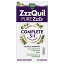 ZzzQuil Pure Zzzs Full Sleep, Melatonin 10mg, L-Theanine, GABA, con Ashwagandha y Magnesium, Melatonin Sleep Aid, 100 Count