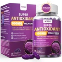 Melatonina 100 mg para la salud cognitiva antioxidante, Melatonina ultra alta con CoQ10, Turmérica, Trans-Resveratrol, Vitamina B12 C E para el envejecimiento cerebral, reparación celular y energía, 75 Softgels