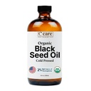 Black Seed Oil Organic Cold Pressed Unrefined Glass Bottle ← USDA Certified Organic Black Cumin Seed Oil ← High Thymoquinone Omega 3 6 9 Silencio For Immune Support, Joints, Digestion, Hair & Skin  8 Fl oz