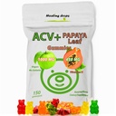 ACV Gummies " Papaya Leaf Extract Gummies - Premium Potent Apple Cider Vinegar Suplemento - Iodine Infused " Vitaminas B6 B12 – Platelets Hair Skin " Heart Friendly (1, Regular)