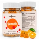 Quercetina 500mg Gummies para niños – con Bromelain, Vitamina C &amp; D3, Stinging Nettle & Licorice, Balance Estacional &amp; Body Defenses, Vegan, 120 Gummies