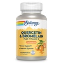 SOLARAY Quercetina con Bromelaina y Vitamina C Chewables - Complemento de Apoyo Inmune - Complejo de Defensa Inmune y Salud Corporal con 1250 mg Vit C, Sabor Naranja Natural, Garantía de 60 días, 30 Serv, 90ct