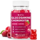 Glucosamine Chondroitin Gummies with MSM & Elderberry Extra Strength 3000MG - Joint Support, Antioxidant Immune Support Supplement for Adults, Men &amp; Women - 90 Raspberry Gummies
