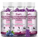 3 Packs 3000MG Glucosamine Chondroitin Gummies, Extra Strength Joint Support Supplement with MSM & Elderberry, Flexibility, Antioxidant Immune Support Gummy for Adults, Men &amp; Women 180Cts