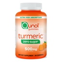 Qunol Zero Sugar Turmeric Gummies, Gummy con 500mg Turmeric Curcumin, Suplemento de Soporte Conjunto, Ultra High Absorption Turmeric Curcumin, Vegetarian, Gluten Free, 90 Conde