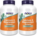 NOW Foods Supplements, Calcium & Magnesium with Vitamin D-3 and Zinc, Supports Bone Health*, 120 Softgels, (Pack of 2)