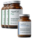 ALGAECAL Organic Red Algae Calcium Supplement for Bone Density & Strength, Vitamin K2 MK7, Vitamin D3, Magnesium & Trace Minerals, 120 Veggie Caps Magnesium Relax™ (60 Caps)