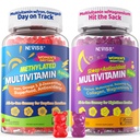 NEVISS 52-in-1 Methylated Multivitamin for Women Gummies with Iron, Omega-3, B6 B9 B12 for Day | Magnesium Glycinate, Calcium, Collagen for Night Renewal/Sleep, Womens 18 30 40 50 60 70+ AM PM Daily