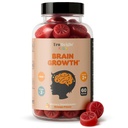TruHeight Kids Brain Growth Gummies (Orange, Ages 2+) All Natural Kids & Teens Vitamins - Omega 3 Gummies Supports Brain Growth, Mental Clarity, Focus, Eye Health, Memory Supplements, DHA Multivitamin