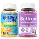 Vegan Omega-3 1000mg + Turmeric, Saffron Supplements Gummies
