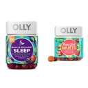 OLLY Muscle Recovery Sleep Gummies 40 Count and Teen Girl Multi Gummy, Vitamins, 70 Count