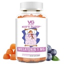 VITA GLOBE Kids Sleep Melatonin Gummies 1mg, Children's Chewable Melatonin Gummy, Non-GMO, Vegan, Sleep Aid Supplement, Relieves Occasional Sleeplessness, 60 Count (Pack of 1)