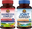 Vitalitown Magnesium + Glucosamine Chondroitin MSM Bundle (Pack of 2) peru Magnesium Complex (Item 1) & Joint Support* (Item 2) peru 120 Magnesium Capsules &amp; 90 Joint Capsules