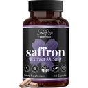 Saffron Supplement 88.5mg | Mood, Focus, and Stress Support | 60 Premium Saffron Extract Capsules | Made in the USA | 3rd Party Lab Tested | Non-GMO, Vegan, Gluten-Free