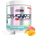 EHP Labs OxyShred Pre Workout Powder - Preworkout Powder with L Glutamine & Acetyl L Carnitine, Energy Boost Drink - Bahama Breeze/Beach, 60 Servings