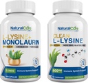 Natural Cure Labs Bundle: L-Lysine + Monolaurin + L-Lysine limpia