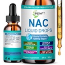 NAC Supplement N-Acetyl Cysteine | High Absorption NAC 1200mg Liquid Drops for Respiratory, Liver & Kidney Detox, Immune Support & Antioxidants | Vegan | Non-GMO | Gluten Free | Fast-Acting Formula