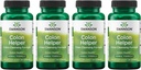 Swanson Colon Helper - promueve la salud digestiva utilizando Vervain, Goldenseal Root, Slippery Elm Bark &amp; More - Herbal Supplement Aiding Healthy Eliminations - (60 Capsules) (4 Pack)